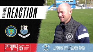 Postmatch reaction with Jamie Milligan  Lancaster City A [upl. by Dloniger476]