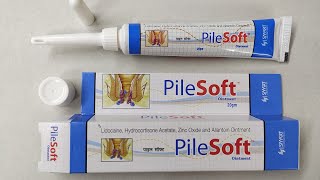 Pilesoft Ointment  Lidocaine Hydrocortisone Zinc Oxide Allantoin Ointment  Pilesoft Ointment Uses [upl. by Nolaj]