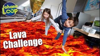 Der Boden ist Lava Challenge 🔥 Mit meiner Schwester  Johann Loop [upl. by Grosz825]