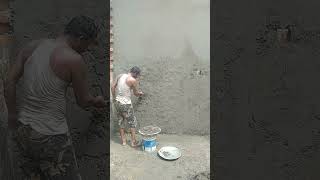 Wall plaster hardwork plaster assam india aadivasi funny comedy talent exprience goodjob [upl. by Hufnagel]