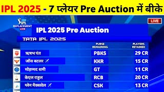 IPL Auction 2025  These Big Players Sold In Pre Auction  Rishabh Pant In Pbks 2025 [upl. by Zobkiw]