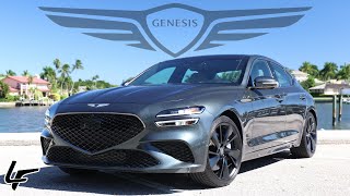 2022 Genesis G70 33t Review  A Compact Luxury Rocket [upl. by Kinemod309]