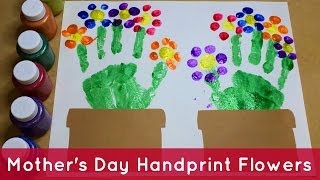 Handprint Flowers  Preschool Craft [upl. by Brittany]