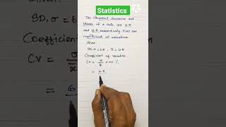 Statistics  Finding Coefficient of variation using SD and Mean  easy tutorial [upl. by Sidney346]