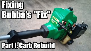 Weed Eater Featherlite Carburetor Rebuild diy [upl. by Ecnatsnok758]