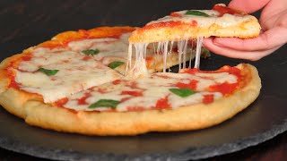 Frying Pan Pizza  1 Minute No Yeast No Oven  How Tasty Channel [upl. by Ruthie990]