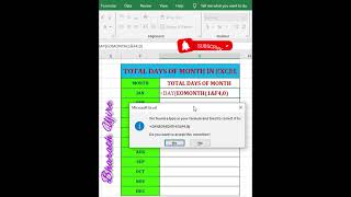 😨😨Calculate Total Days in a Month ☑️EOMONTH☑️ DAYS☑️ Excel Formulas  no copyrights BharathUjire🌟🌟 [upl. by Acisset]