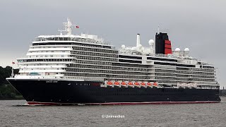 QUEEN ANNE  the amazing powerful ship horn of the brand new CUNARD cruise ship  4KQualityVideo [upl. by Berl87]