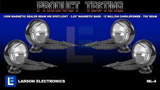 100W Magnetic Sealed Beam HIR Spotlight  325quot Magnetic Base  12 Million Candlepower  750 Beam [upl. by Gorman119]