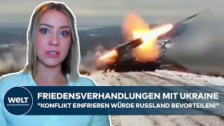 PUTINS KRIEG Friedensverhandlungen mit Ukraine quotKonflikt einzufrieren würde Russland bevorteilenquot [upl. by Gokey]