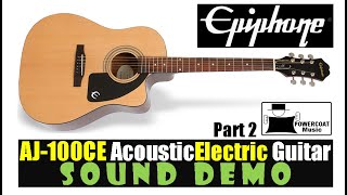 Epiphone AJ100CE Acoustic Electric Guitar Sound Demo – Part 2 [upl. by Khano]