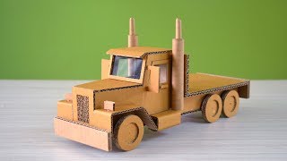 A cardboard truck  how to make a truck using cardboard  DIY [upl. by Aikemat]