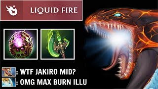 NEW IMBA LIQUID FIRE Jakiro Mid NonStop Burn vs Naga Illusions Crazy Buff 736b Imba Hero Dota 2 [upl. by Relly]