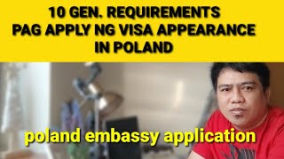 POLAND VISA APPLICATION REQUIREMENTS polandembassy travelineurope travelineurope ofw [upl. by Somerset]