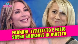 Francesca Fagnani e Luciana Litizzetto Scena Surreale In Diretta Con Fabio Fazio [upl. by Rovaert]