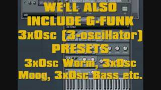 G Funk Producers Kit  Get FREE GFunk Loops Funky Worm West Coast Whistle Moog Synth Soundfonts [upl. by Sinned]