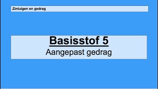 Havo 4  Zintuigen en gedrag  Basisstof 5 Aangepast gedrag [upl. by Aimar]