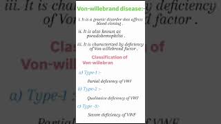 Vonwillebrand disease 🩸 medical science trending viralshort youtube [upl. by Nicram]