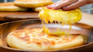 Cheese and Potato Flat Bread Recipe  StepbyStep [upl. by Idnas]