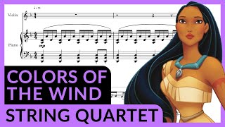 String Quartet  Colors of the Wind Pocahontas  Sheet music preview [upl. by Jacquelin796]