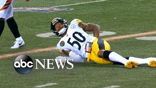 Steelers linebacker suffers major back injury [upl. by Ocicnarf]