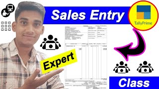 Live Sales Entry in tally prime in Hindi [upl. by Toille999]