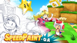 Mario Party SpeedPaint  PLUS Super Mario House QampA [upl. by Nivra700]