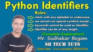 Python Identifiers  Identifiers in Python  What is Identifier in Python  Python Programming [upl. by Verdha]