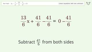 Solve 3x1222356x0 Linear Equation Video Solution  Tiger Algebra [upl. by Anaehr]