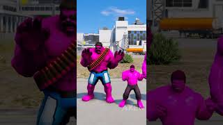 RANDOM BABY HULK VS PINK HULK BATTLE gta5 hulk [upl. by Uird]