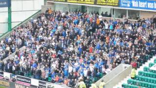 Kyle Lafferty celebrates and the Hibs fans arent happy [upl. by Ammamaria]