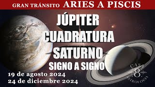 GRANDES CAMBIOS SE APROXIMAN 🔥🪐JUPITER CUADRATURA SATURNO PREDICCIONES SIGNO A SIGNO ASTROLOGÍA [upl. by Rodman695]