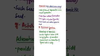 ApomixisAdvantage of ApomixisApomictic seed shorts apomixis [upl. by Boleyn]