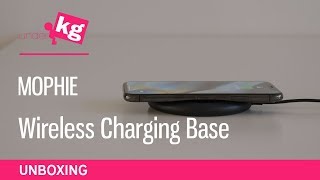 Mophie Wireless Charging Base Unboxing 4K [upl. by Parshall]