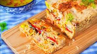 ✅ Recette de PAIN de POISSON SAUMON MORUE ou TERRINE de POISSON GOURMANDE facile à faire la VEILLE [upl. by Brien]