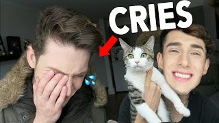 LOST CAT PRANK ON BOYFRIEND HE CRIES [upl. by Borroff]