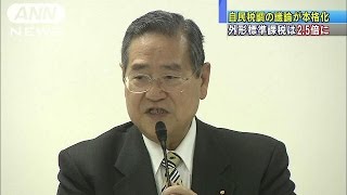 自民税調の議論が本格化 外形標準課税は25倍に141226 [upl. by Enibas]