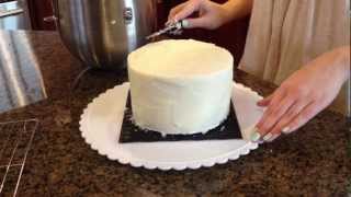 HOW TO FROST A CAKE WITH A PAPER TOWEL [upl. by Joellen562]