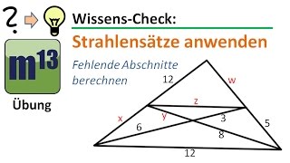 Übung Strahlensätze anwenden 1 [upl. by Krenek152]