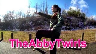 Basic High Step Marching  Novice Baton Twirling  How to Twirl a Baton  TheAbbyTwirls [upl. by Roberto]