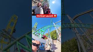 “Wicked” at Lagoon Amusement Park a vertical launch roller coaster rollercoaster [upl. by Ennaeilsel]