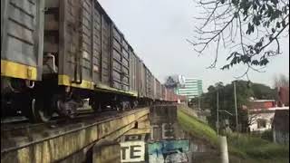 tren nro 5002 del belgrano cargas  formación CSR local línea mitre por el puente juan b justo [upl. by Matheny]