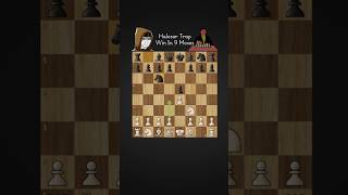 Halosar Trap  Win In 9 Moves  chess checkmatestrategies chessopening [upl. by Forward324]