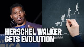 Herschel Walker’s BRAINDEAD Take On Evolution [upl. by Scherle50]