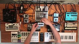 Our Volca Setup How Is Everything Connected 20180603 [upl. by Reinertson838]