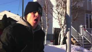 Fail Vincent C Lhiver au Québec tongue prank [upl. by Obadiah]