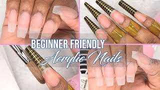 Acrylic Nails Tutorial  How to  Acrylic Nails using Nail Forms  For Beginners [upl. by Noirred240]