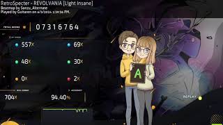 RetroSpecter  REVOLVANIA Light Insane Osu atleast i tried [upl. by Ydnas]