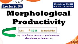 Morphological Productivity with examples  ENG206  Formation of words [upl. by Shalne]