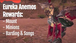 FFXIV Eureka Anemos Rewards Mount Minions Barding Songs  Stormblood [upl. by Schecter345]